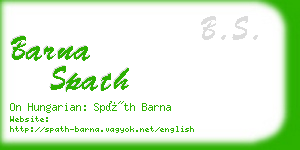 barna spath business card